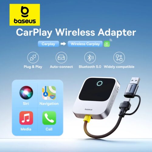 Baseus Wireless CarPlay Wired to Wireless CarPlay Adapter Auto Connect Car Intelligent Systems