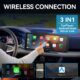 Universal Portable Carplay for Car Screen, Wireless Carplay Screen Wireless Car Stereo with Carplay Android Auto