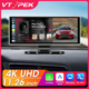 Vtopek 11.26″ Car DVR 4K Front 1080P Rear Lens Wireless Carplay Android Auto Dash Cam